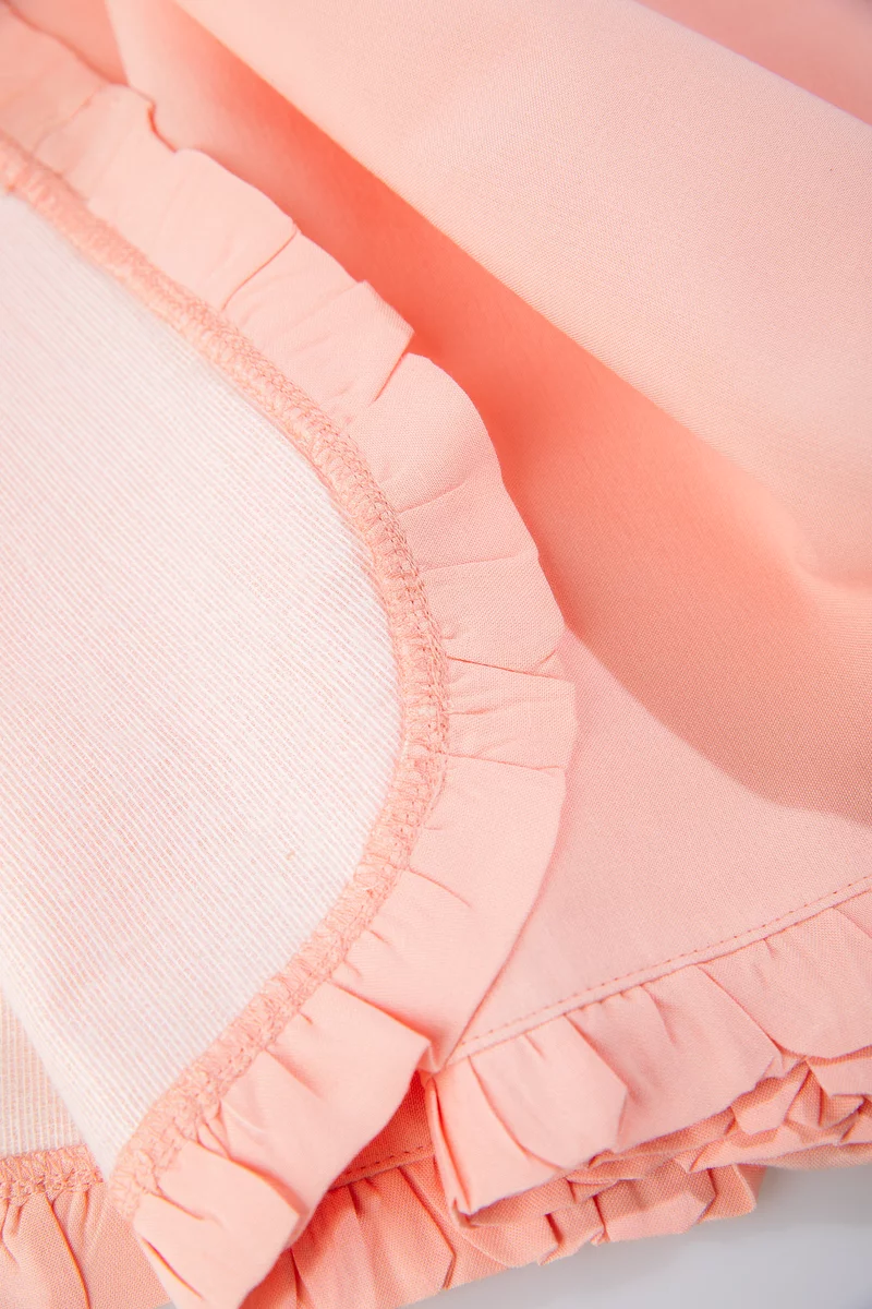 Бежевий прямокутний ранер з рюшами 150х40 см Бежевий прямокутний ранер з рюшами 150х40 см фотографія 3