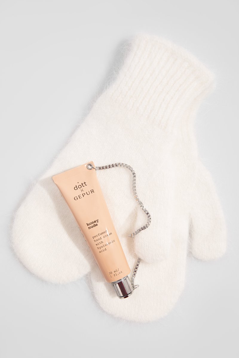 

Набір із ангорових рукавичок та крему для рук HONEY NUDE