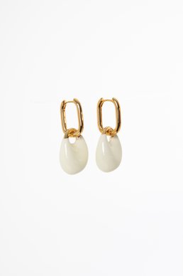 Молочные серьги с подвеской