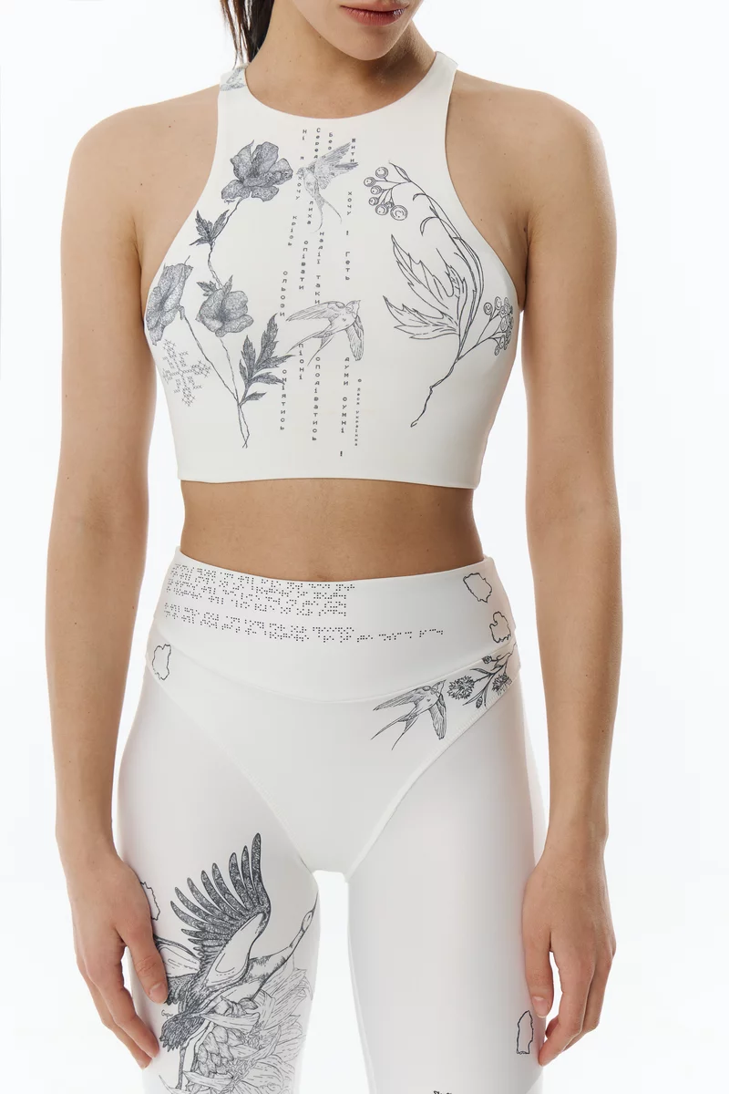 Молочный кроп-топ Душа фотография 2