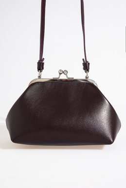 Сумка-саквояж из натуральной кожи в шоколадном оттенке