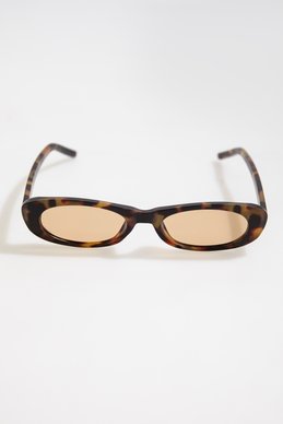 Коричневые солнцезащитные очки с овальными поляризованными линзами