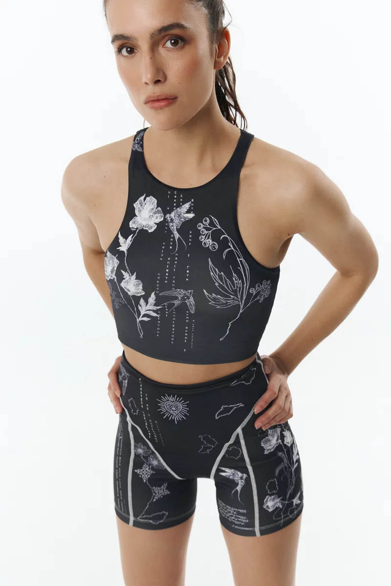 Черный кроп-топ Душа фотография 5