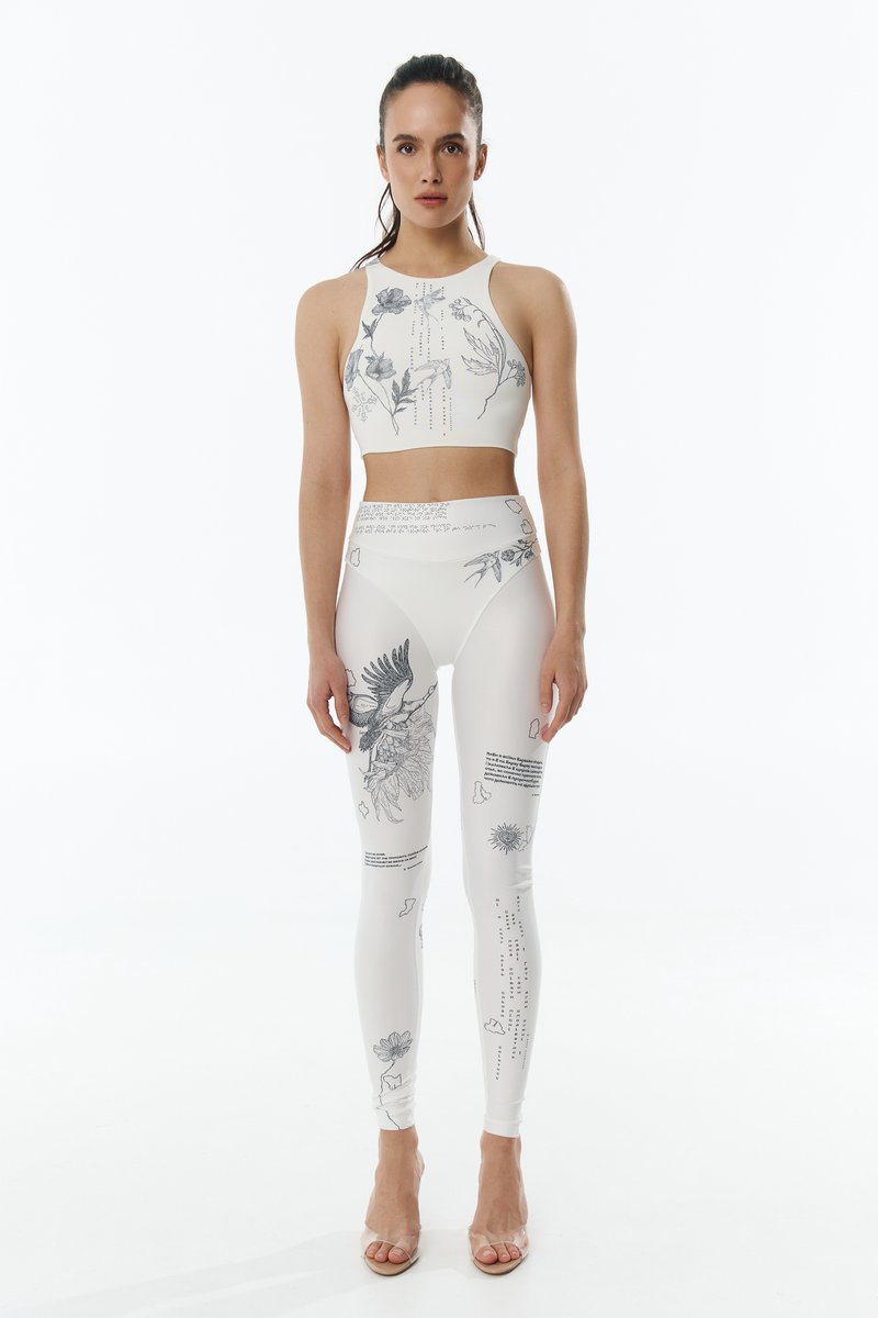 Молочні легінси Душа з моделюючими швами фотографія 1