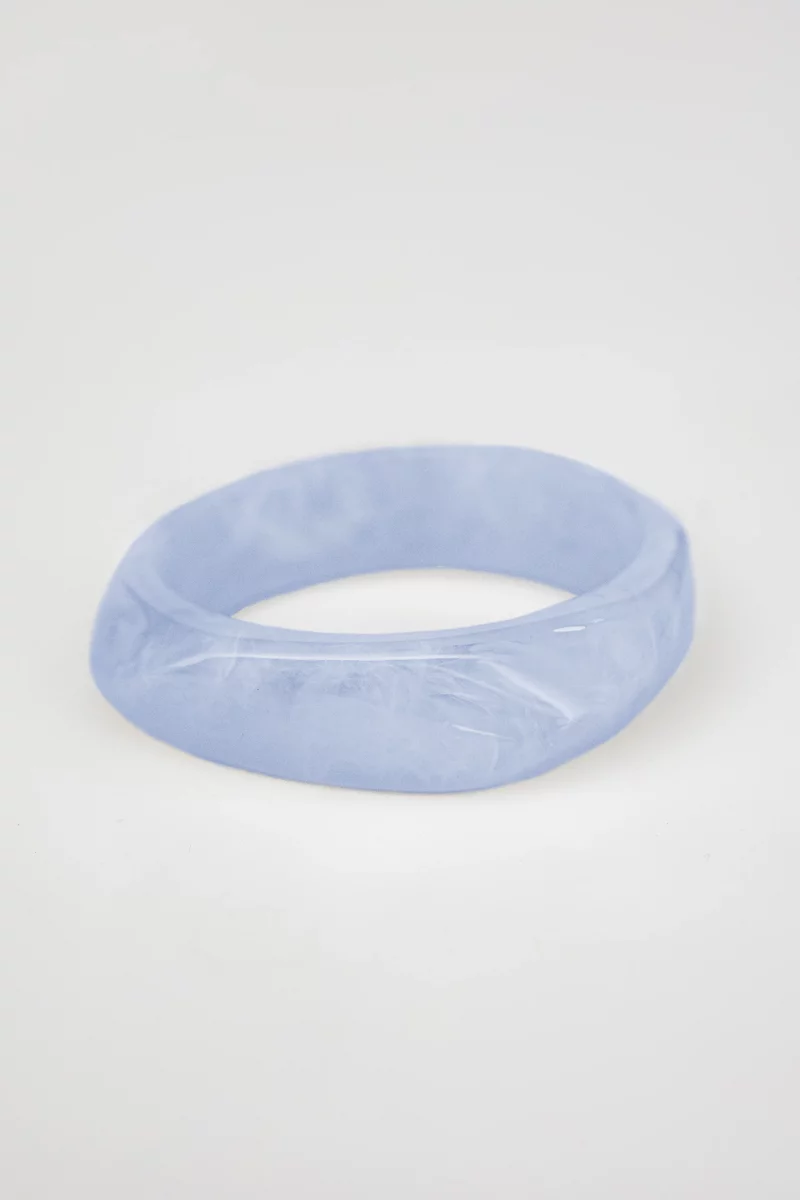 Голубой массивный браслет фотография 1