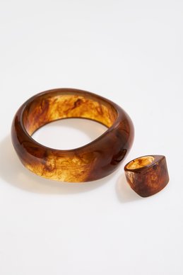 Коричневый массивный браслет