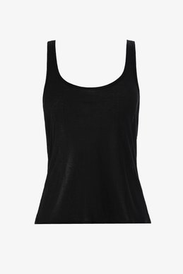 Black loose-fitting knitted T-shirt