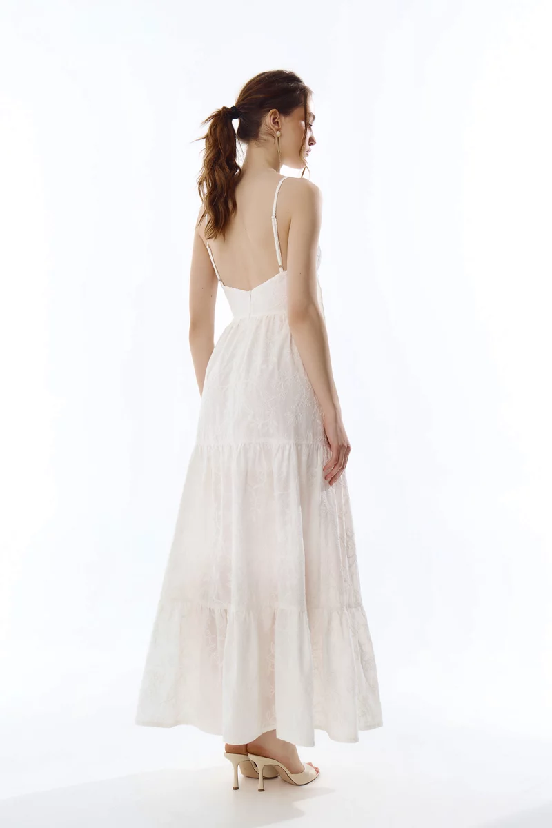 Молочный сарафан макси из прошвы Молочный сарафан макси из прошвы фотография 5
