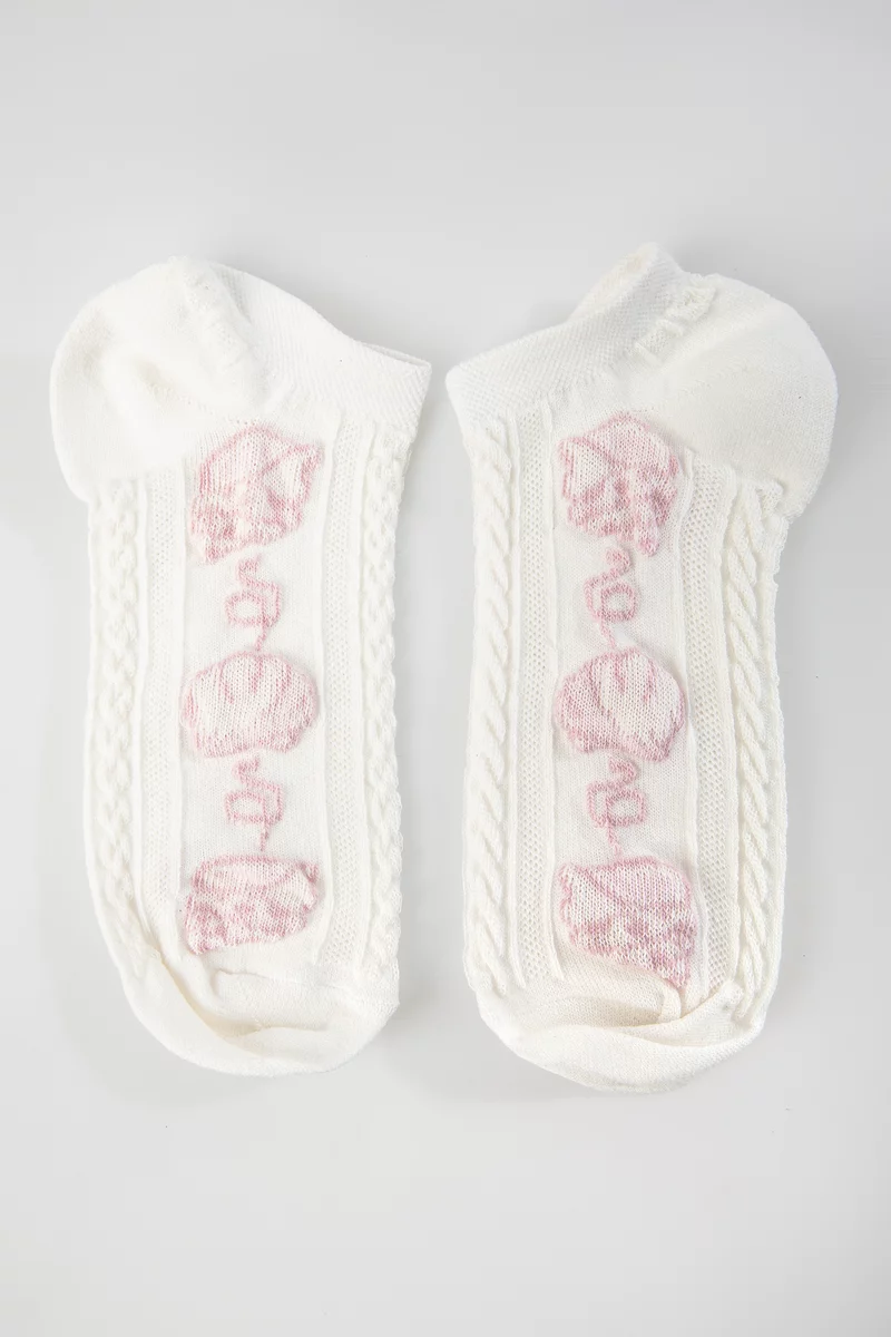 Короткі шкарпетки із рожевим морським принтом фотографія 4