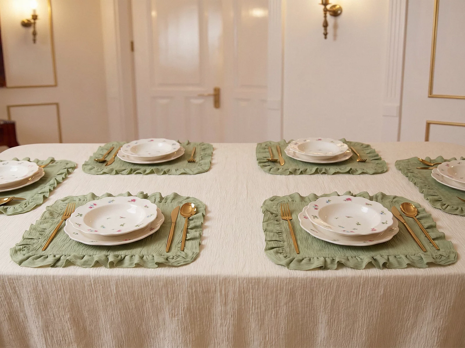 Молочная скатерть 140х220 см фотография 1