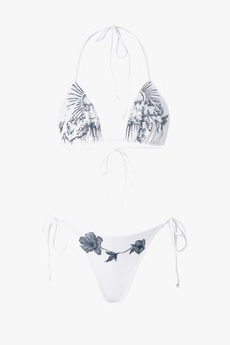 Separate milky swimsuit with print Soul