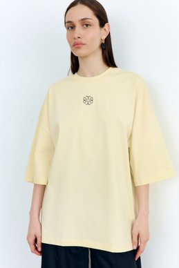 Oversized T-shirt in cream