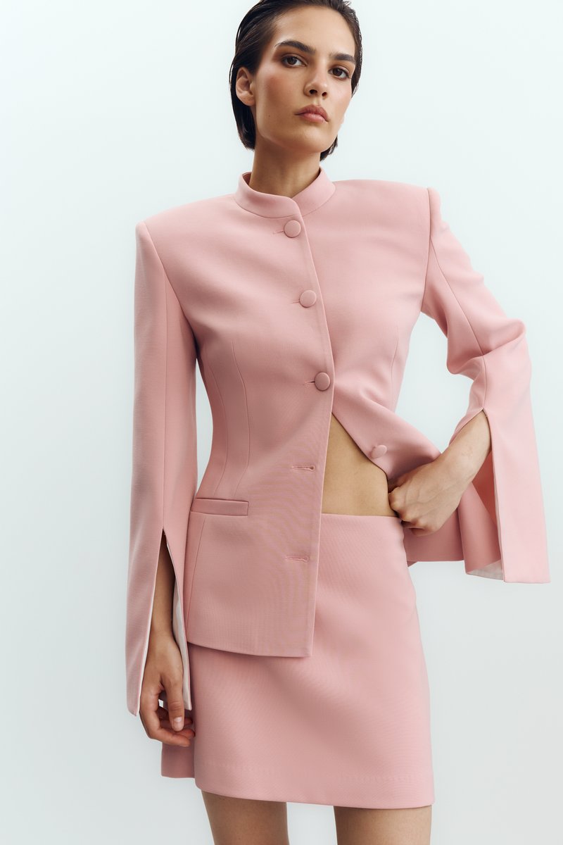 Pink basic mini skirt image 1