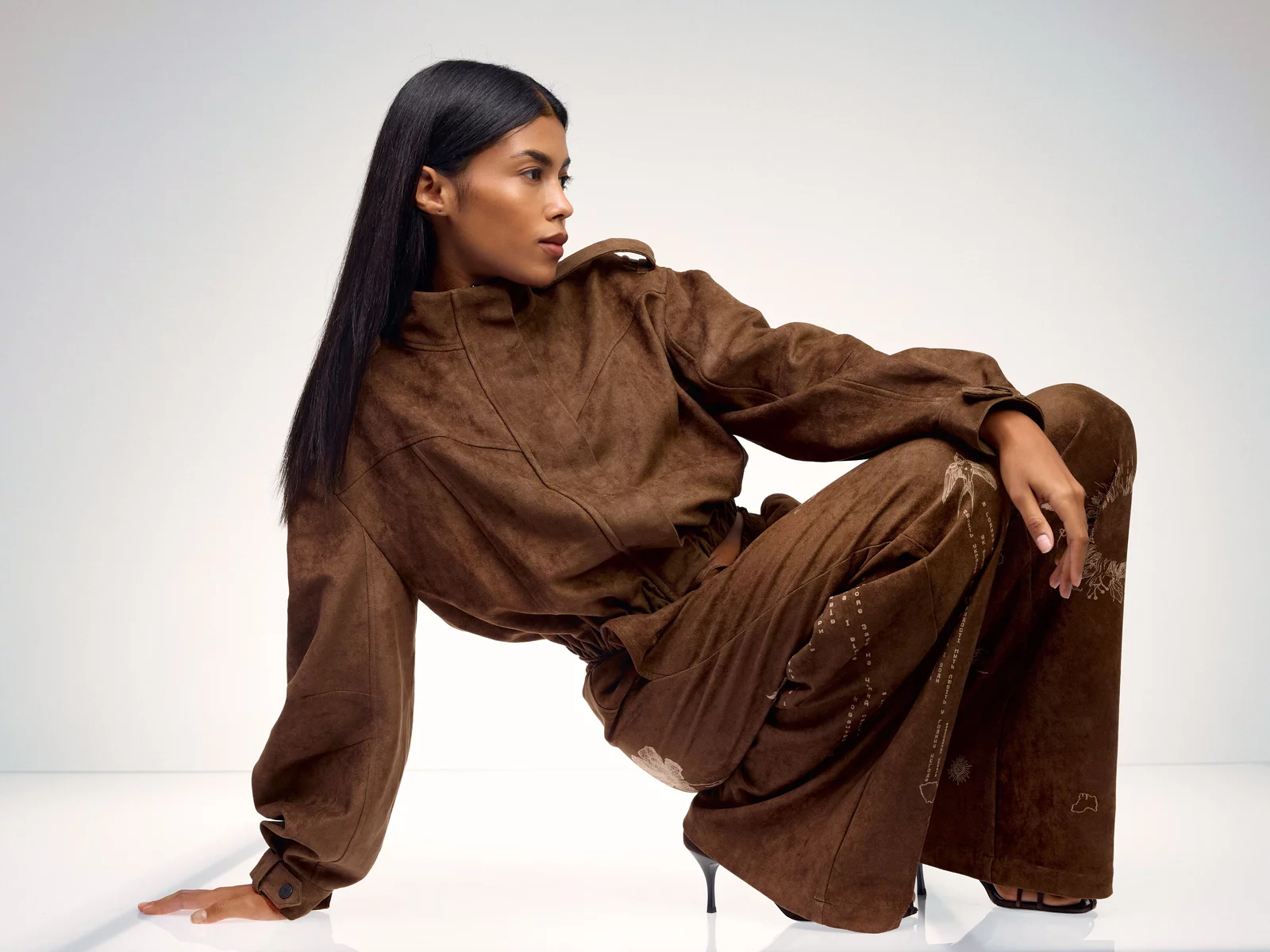 Brown bomber jacket Soul made of eco-suede photo 1