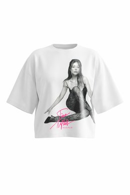Молочная кроп-футболка TINA KAROL X GEPUR