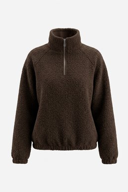 Brown sweatshirt anorak
