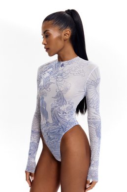 Stretch mesh bodysuit Water