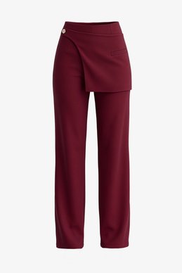 Burgundy peplum pants