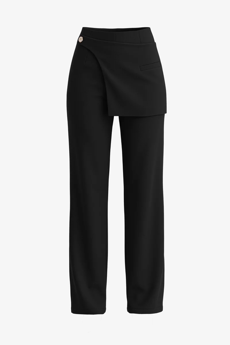 Black pants with peplum photo 1
